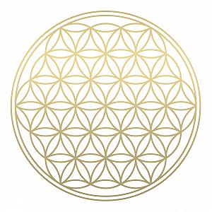 Наклейка на стіну Flower of Life Geometry 60 x 60 см Gold - Фото 1