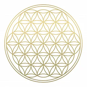 Наклейка на стіну Flower of Life Geometry 60 x 60 см Gold - Фото 1