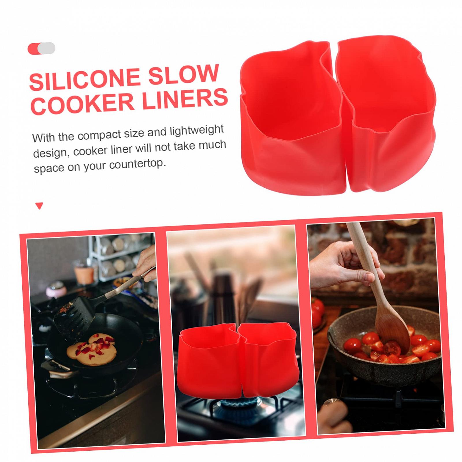 Вставка для мультиварки PHENOFICE Slowcooker силиконовая красная, фото №6