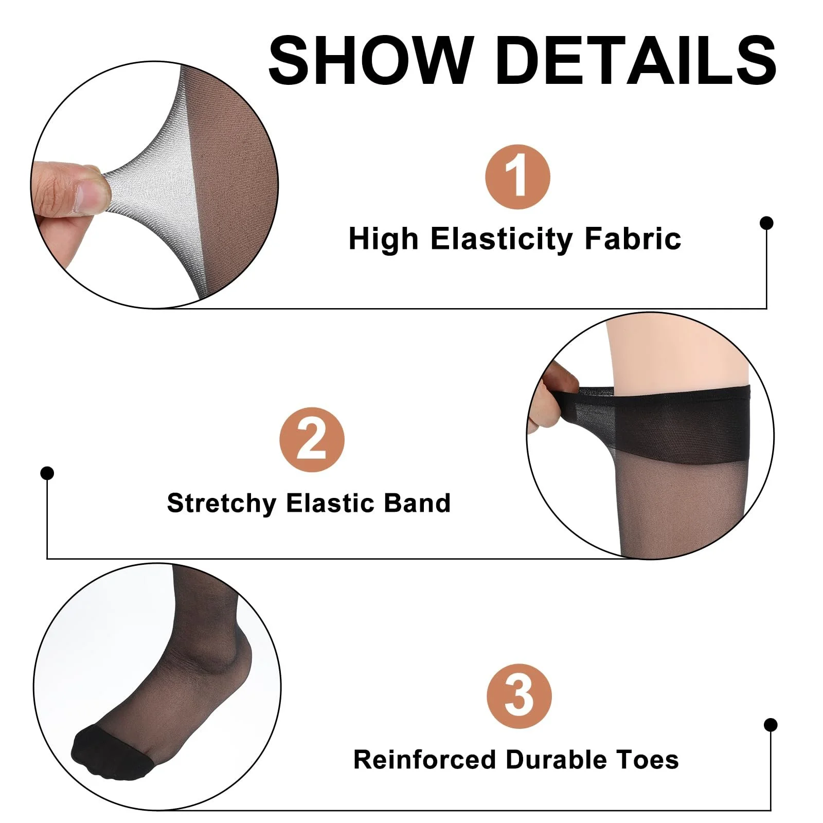 Жіночі шкарпетки до коліна (6 пар), фото №3