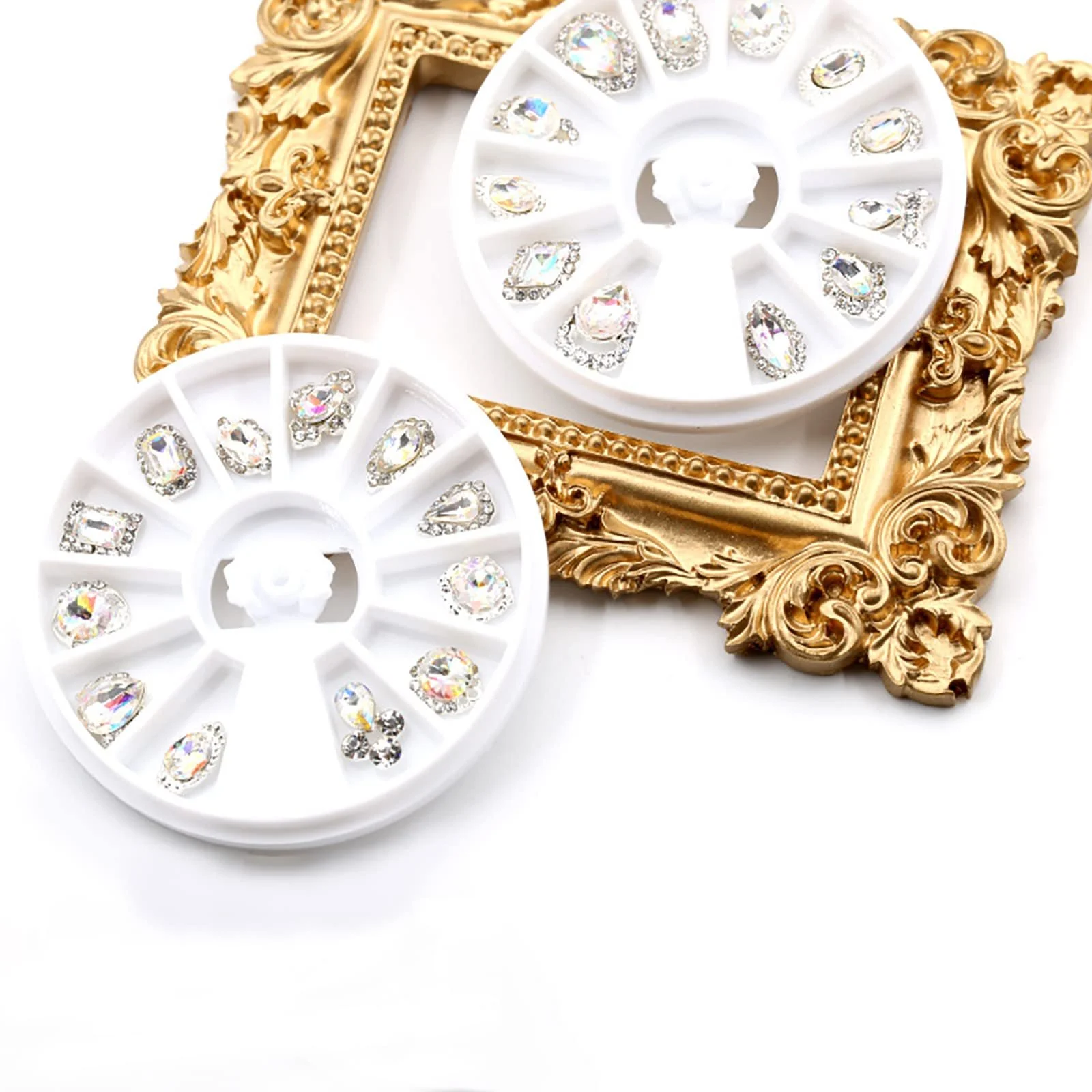 Стрази для нігтів 3D Форма з Коробкою 12 комірок Магічний Колір Сплав Діамант 1, фото №4