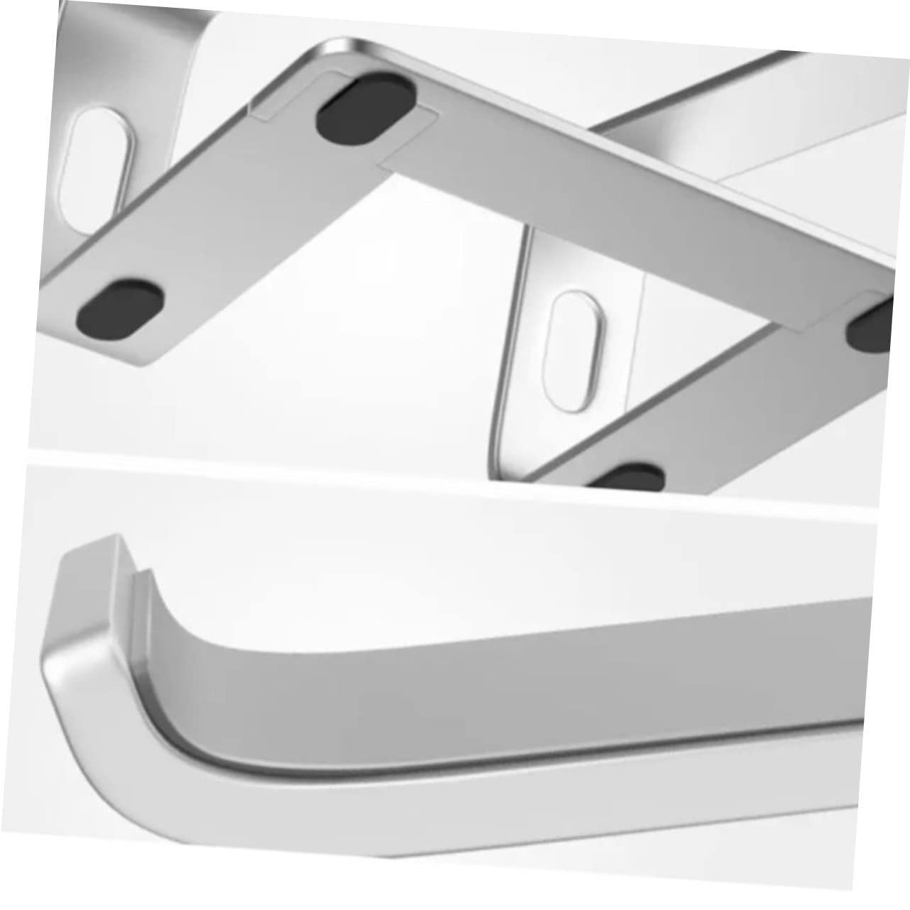 Подставка для ноутбука алюминиевая Gatuida Легкая вентилируемая портативная нескользящая настольная эргономичная для дома офиса поезда, фото №3