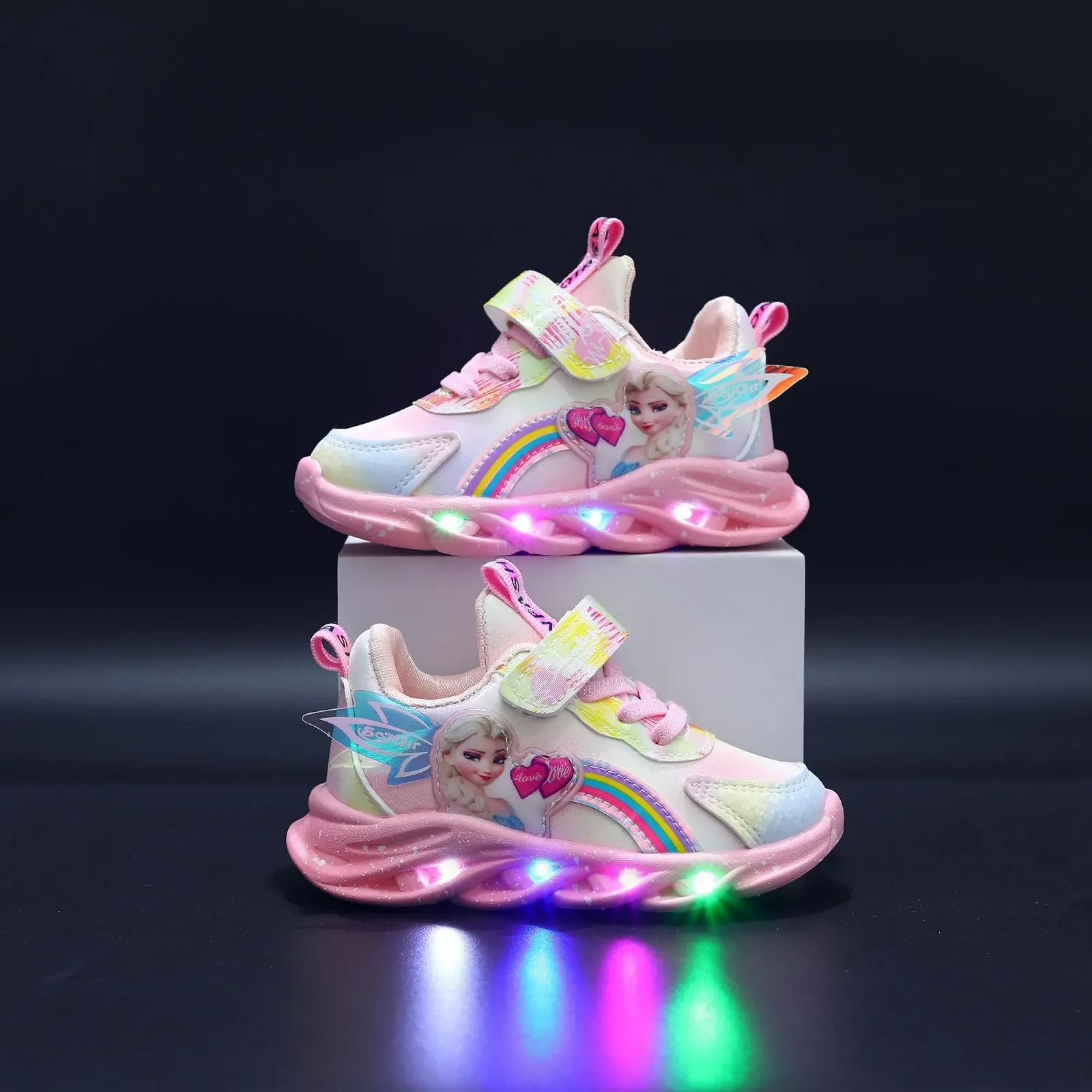 Кросівки Elsa З LED підсвіткою для дівчат Рожево-фіолетові Розмір 27, фото №2