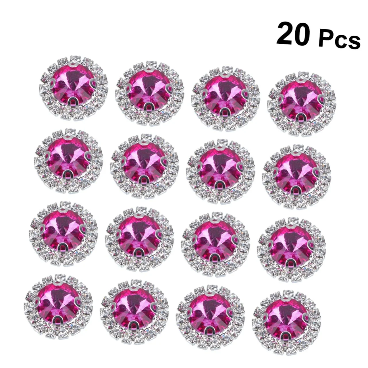 Стрази Плоскі круглі 20 шт. Рожеве золото, фото №6