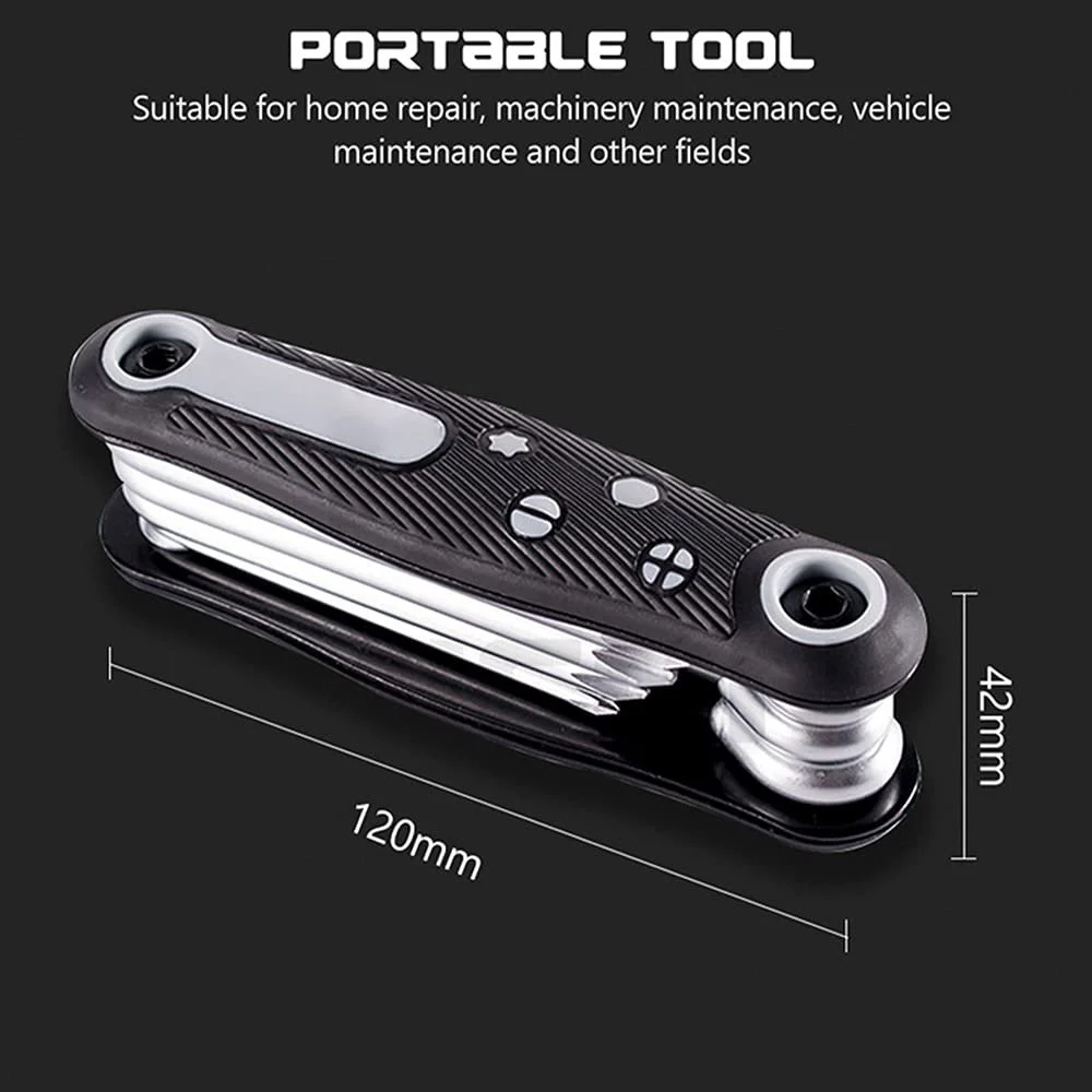 Набор отверток BOROCO 8 в 1 складной многофункциональный с крестовыми битами Портативный, фото №3