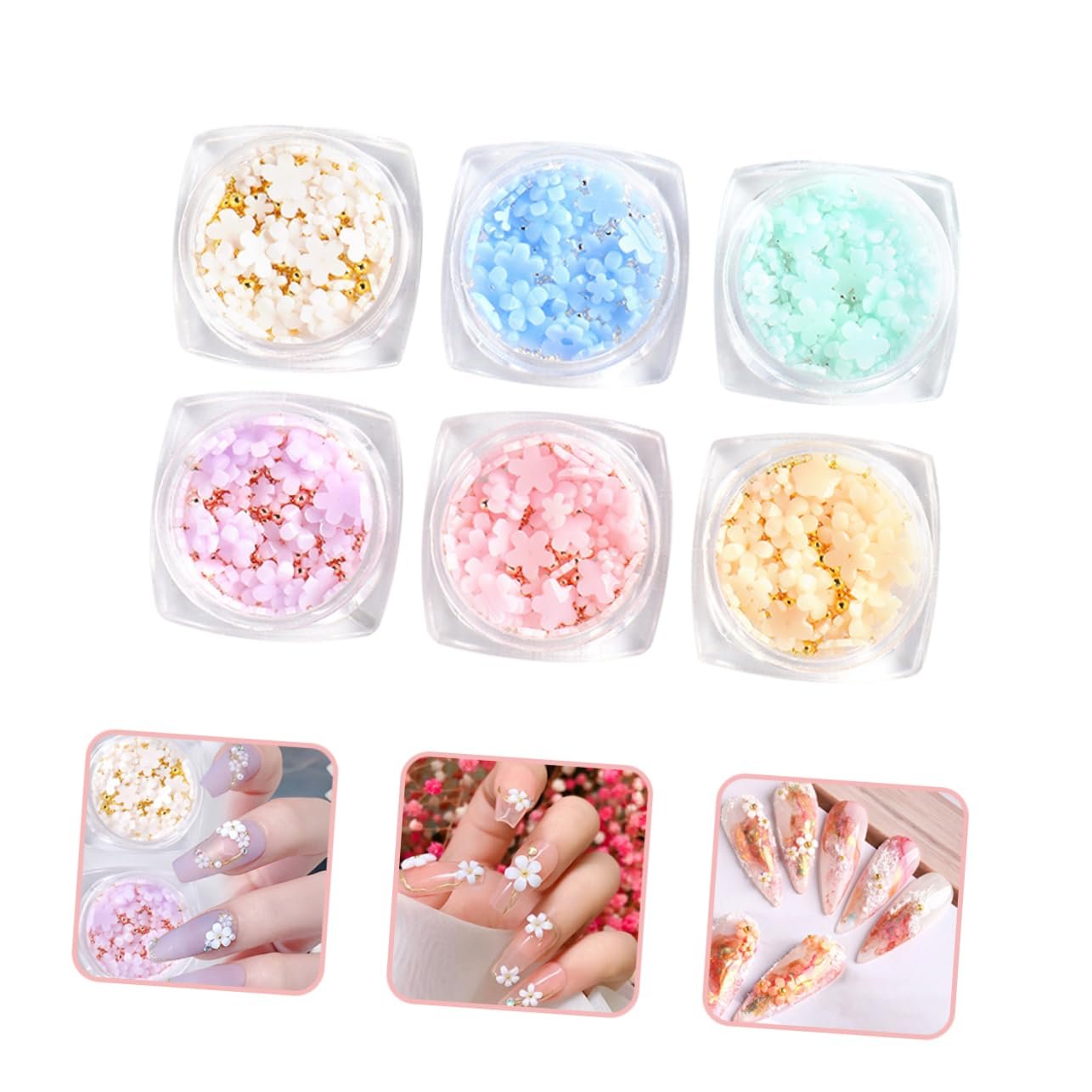 Наклейки для ногтей 5D Цветок Шарм Смола, фото №6