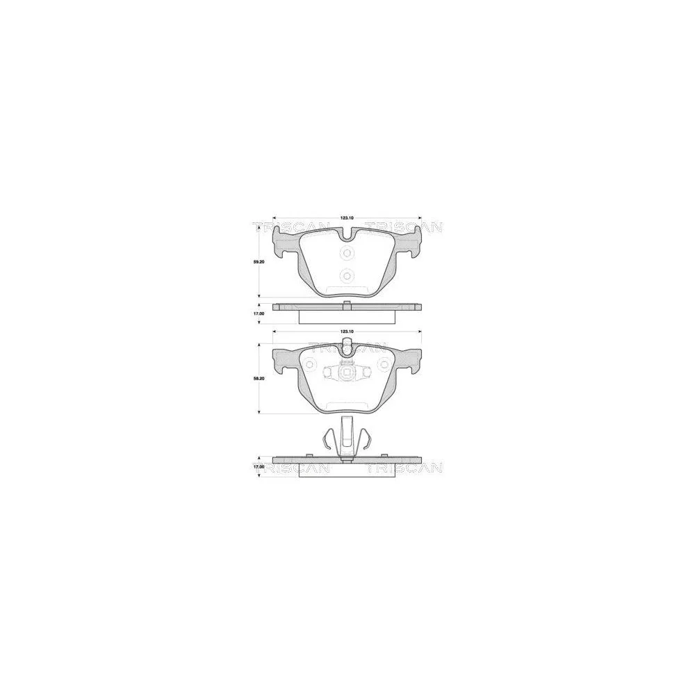 Комплект тормозных колодок, дисковый тормоз TRISCAN 8110 11030 для BMW задний мост, фото №1 Комплект тормозных колодок, дисковый тормоз TRISCAN 8110 11030 для BMW задний мост, фото №1