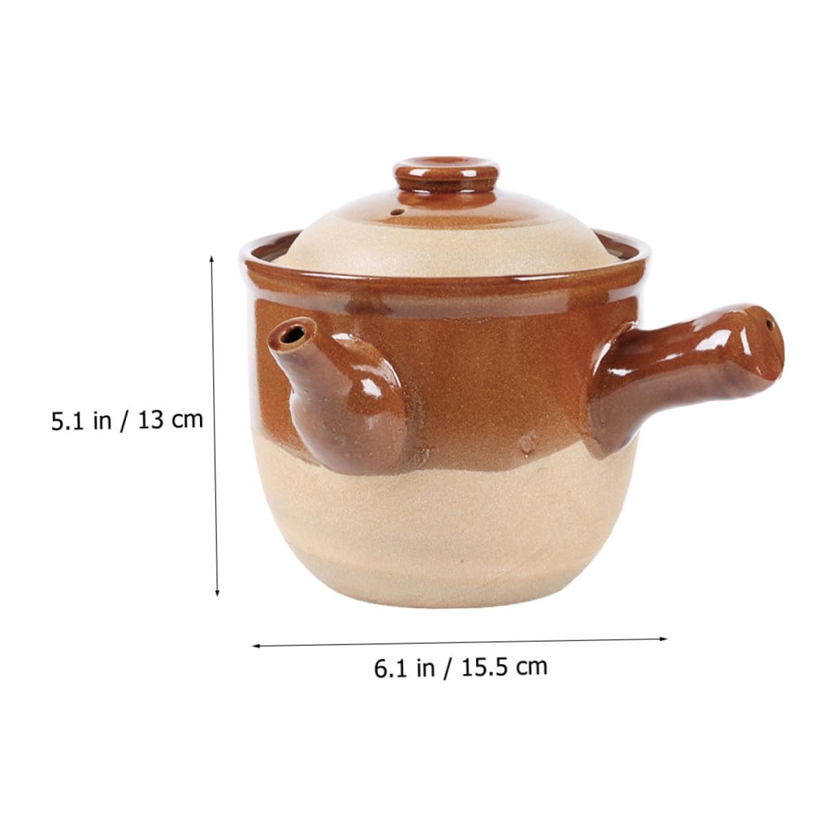 Горшок для китайской медицины GALPADA Керамический Термостойкий Ручной работы Эргономичный Для газовых плит 1.5 л, фото №5