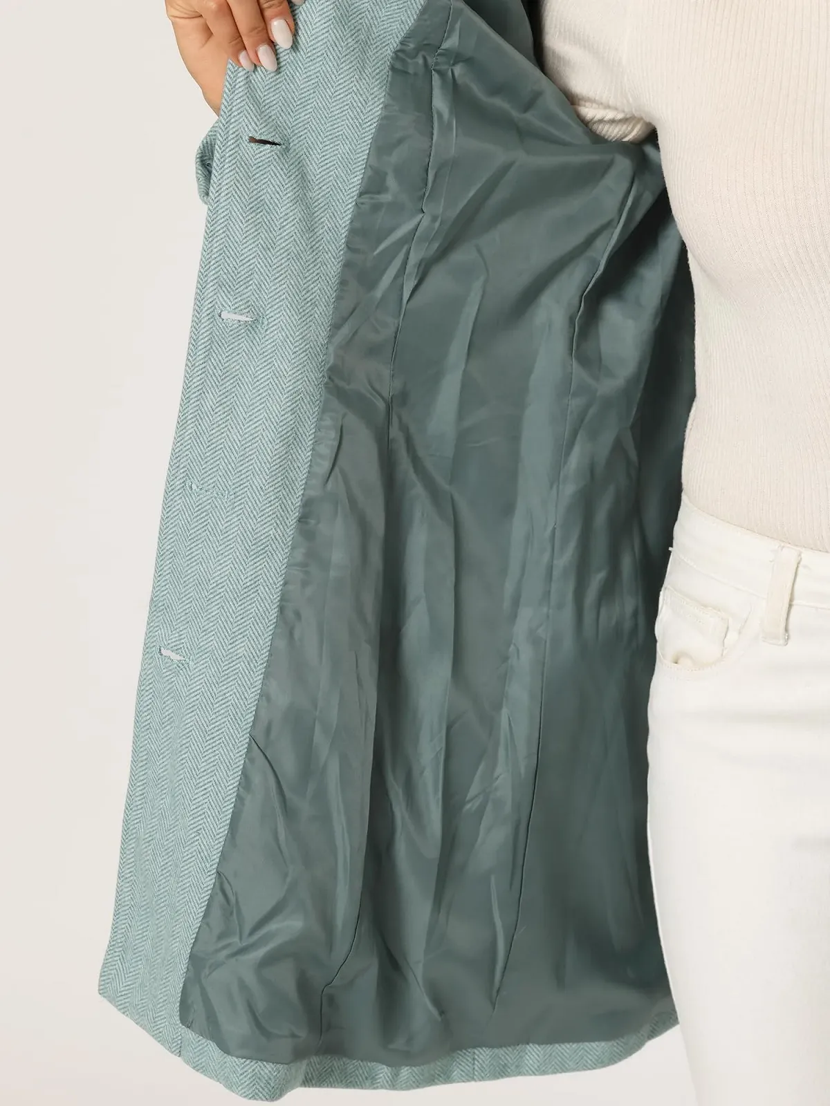 Пальто Allegra K С воротником Питер Пэн Однобортное Зимнее Длинное, фото №5 Пальто Allegra K С воротником Питер Пэн Однобортное Зимнее Длинное, фото №5