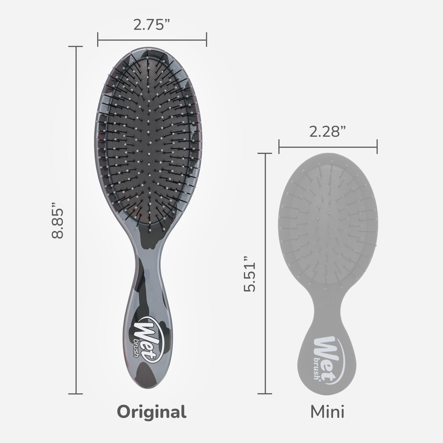 Гребінець Wet Brush Genuine Detangler Темно-сірий Леопард (Safari), фото №5
