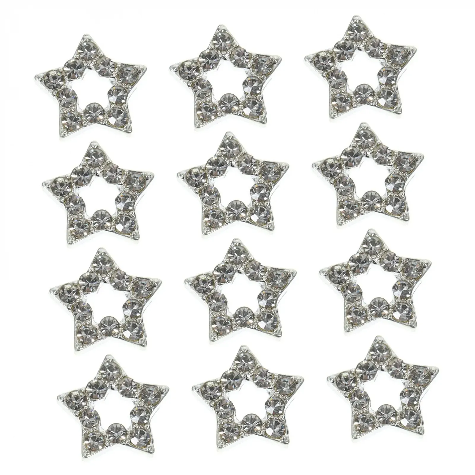 Металлические украшения для ногтей Звезда Декоративный набор 12 шт, фото №1