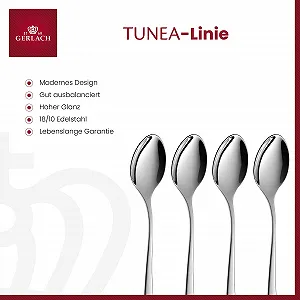 Ложка чайна Gerlach Tunea 6 шт, нержавіюча сталь synthetic.ua - Фото 1