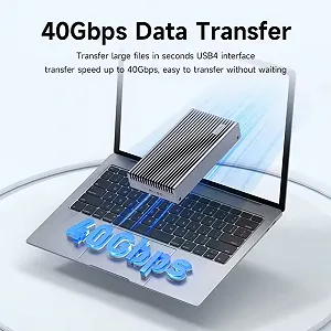 Внешний карман HAGIBIS MC40 40Gbps M.2 NVMe SSD to USB4, Thunderbolt 4 Black synthetic.ua - Фото 1