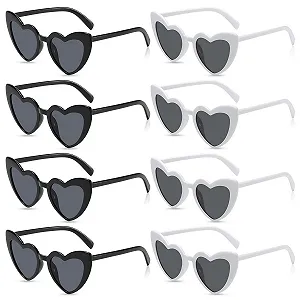 Сонцезахисні окуляри Серце Ezydka Вінтажні окуляри у формі серця, Набір з 8 штук - Фото 1