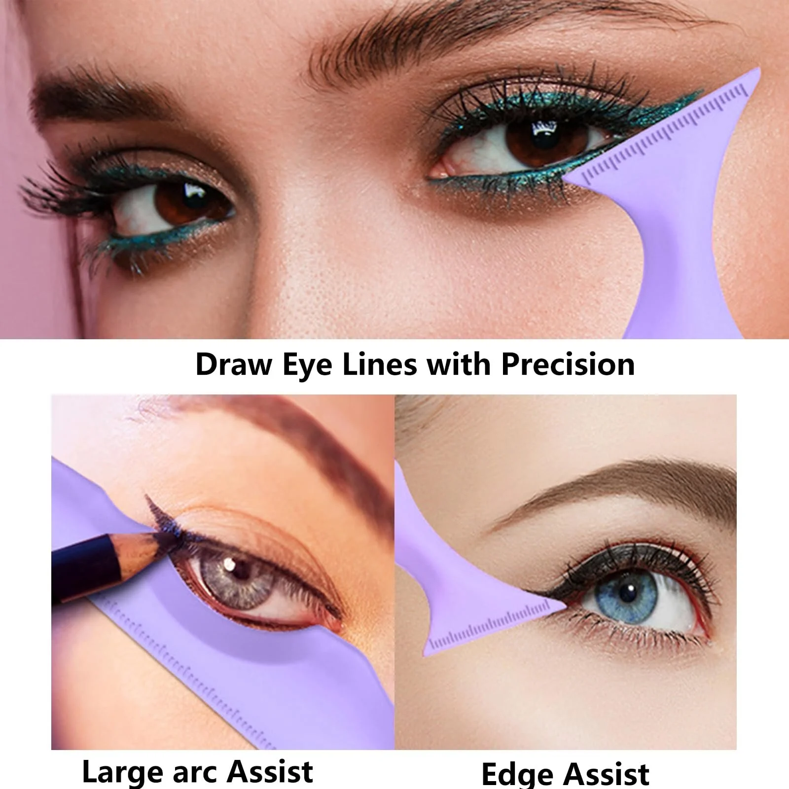 Шаблон для підводки очей Flexible Eyeliner Schablonen Make-up (Фіолетовий), фото №5 Шаблон для підводки очей Flexible Eyeliner Schablonen Make-up (Фіолетовий), фото №5