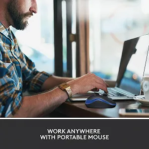 Миша Бездротова Logitech M185 1000 DPI оптичний сенсор синій (Англійська упаковка) synthetic.ua - Фото 1