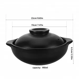 Кастрюля BESTYASH керамическая жаростойкая с крышкой для открытого огня synthetic.ua - Фото 1