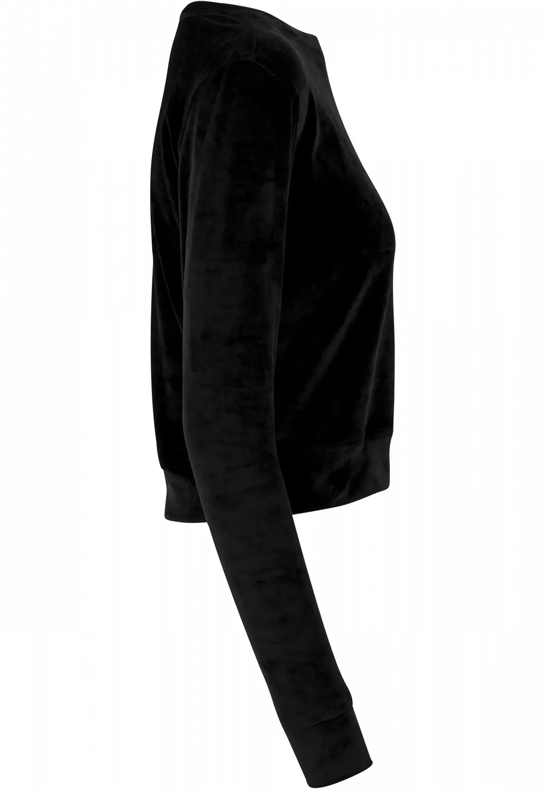 Кофта с капюшоном Urban Classics Ladies Short Velvet Crew Женский Черный, фото №7 Кофта с капюшоном Urban Classics Ladies Short Velvet Crew Женский Черный, фото №7