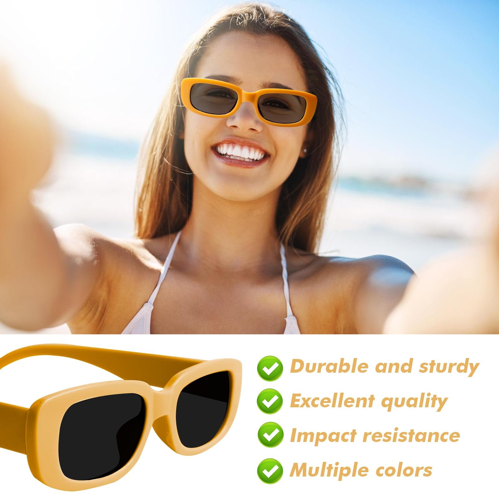 Сонцезахисні окуляри WANDGU Без оправи 24 пари Рожевий колір, фото №7