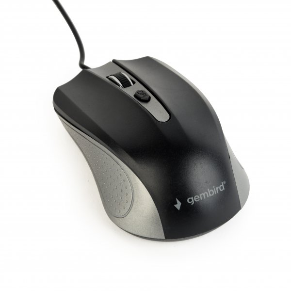 Оптична мишка Gembird MUS-4B-01-GB, USB интерфейс сіро-чорного кольору, фото №2