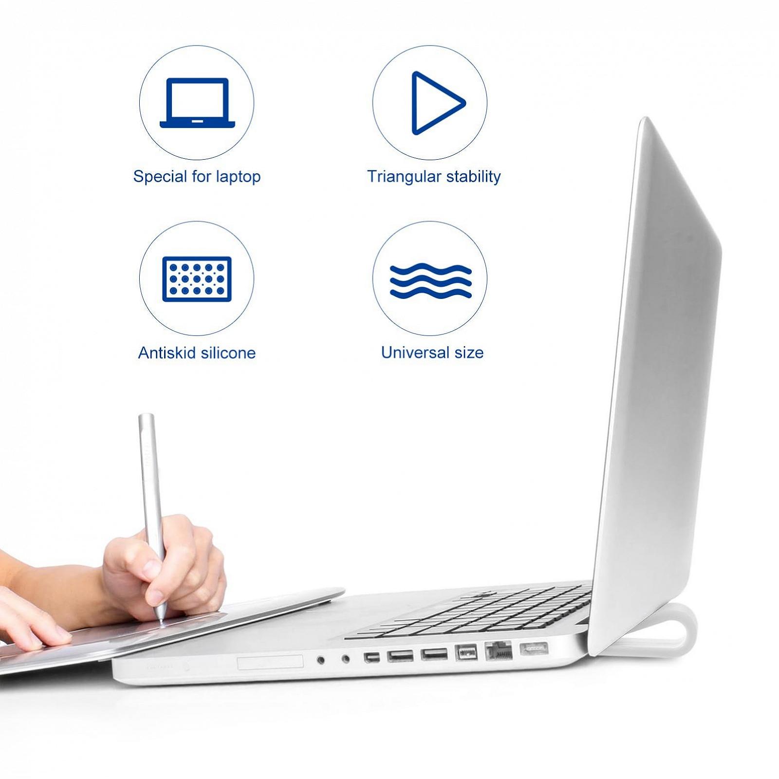 Підставка для ноутбука Khlhalter Пластикова 4 шт нековзна З організацією кабелів Для ергономічної роботи за столом, фото №6