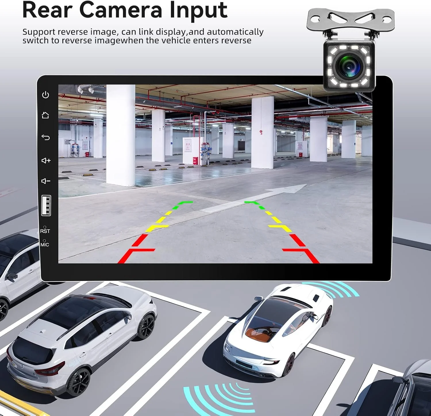 Автомагнитола Rimoody / 9" / Сенсорная / Apple CarPlay / Android Auto / Bluetooth / FM / USB / AUX / 1DIN, фото №6