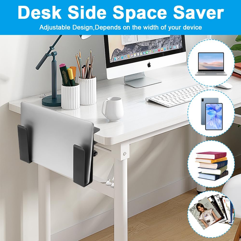 Комплект з 2 підвісних органайзерів для ноутбука, регульоване зберігання збоку столу, вертикальна, фото №6 Комплект з 2 підвісних органайзерів для ноутбука, регульоване зберігання збоку столу, вертикальна, фото №6