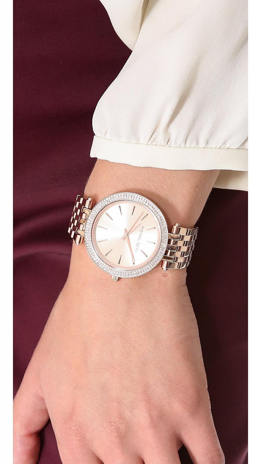 Женские часы Michael Kors Darci Кварцевый механизм Розовое золото Ремешок из нержавеющей стали, фото №2