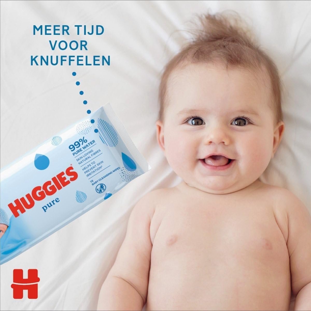 Салфетки детские Huggies Pure, 18 упаковок (всего 1008 салфеток), фото №2