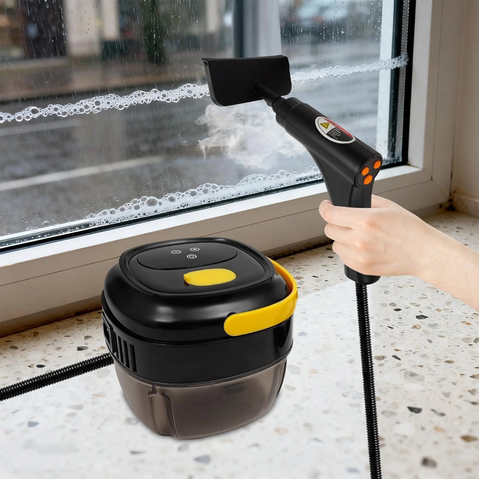 Ручний пароочисник 1500 Вт 220 В 6 рівнів 105 °C 3 бар 1700 мл, фото №4