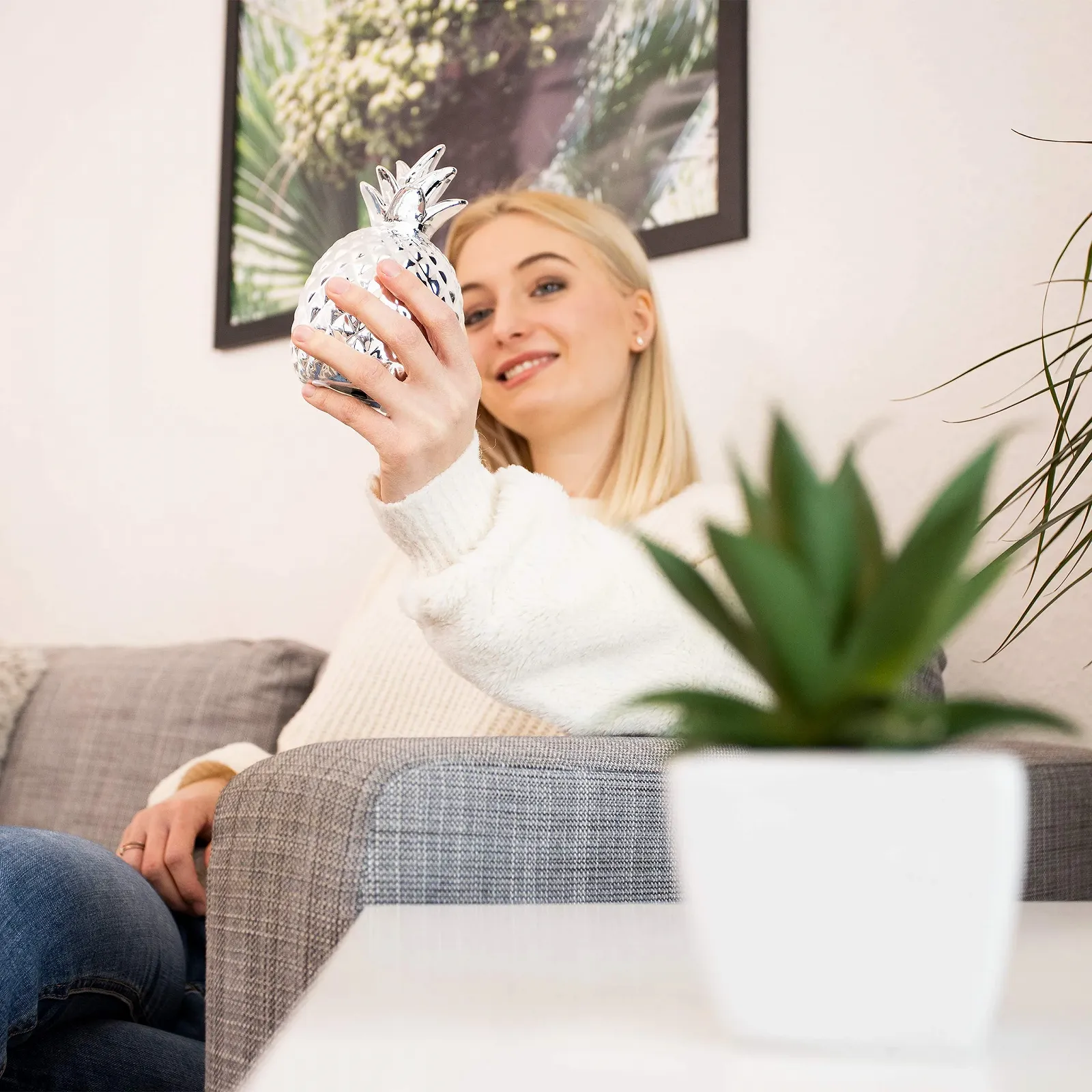 Скарбничка Relaxdays Pineapple Ceramic, фото №5