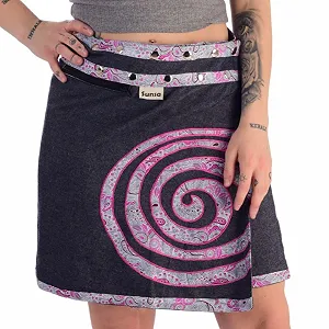 Мини-юбка Sunsa Джинс и хлопок Один размер Регулируемый Синий - Фото 1