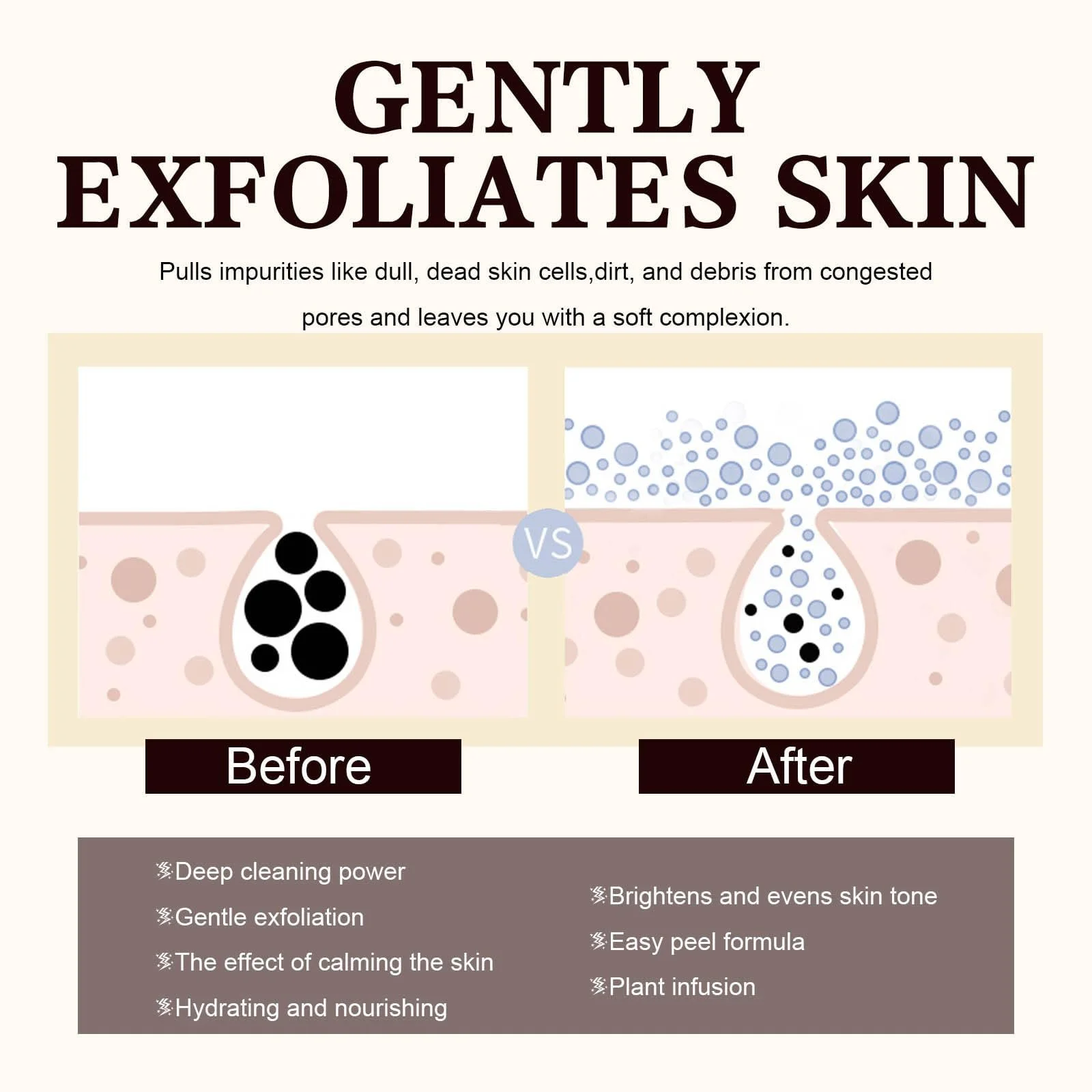 Маска для лица Soly Чёрный Чай Очищающая, для удаления чёрных точек, для подтяжки и упругости кожи (3 шт), фото №4