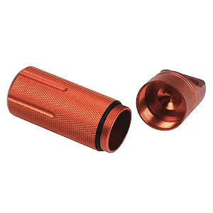 Таблетниця iiniim Міні, брелок, алюміній, капсула для зберігання, аварійна, для спорту, кемпінгу, помаранчева synthetic.ua - Фото 1