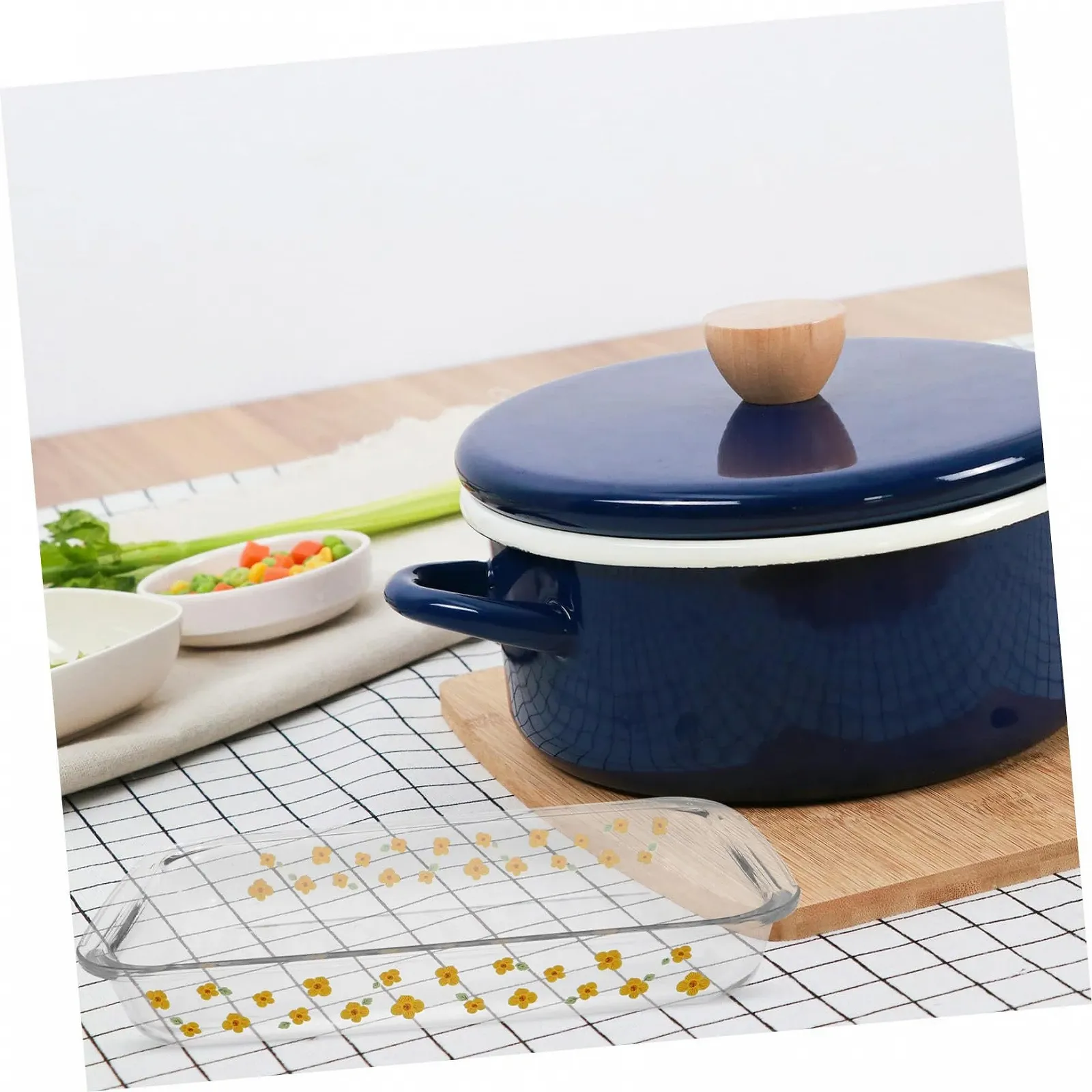 Форма для запекания PRETYZOOM прямоугольная термостойкое стекло для микроволновой печи и духовки, фото №5