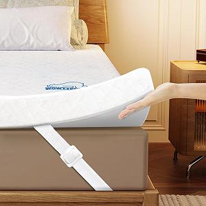 Топпер для матраса wowttrelax Memory Foam Small Double 7 см Orthopaedic Cooling для облегчения болей в спине со стирающимся чехлом - Фото 1
