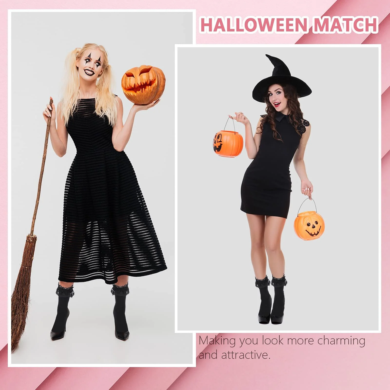 Носки Geyoga с рюшами, 2 пары, женские кружевные носки, балетные носки, белый, черный, универсальный размер, фото №5