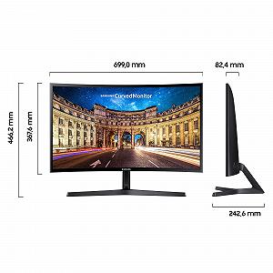 Монитор Samsung Curved C24F396FHR 24 дюйма VA панель Full HD черный synthetic.ua - Фото 1