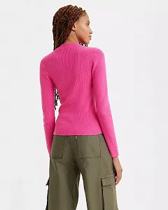 Женские свитер LEVIS RIB CREW SWEATER Rose Violet - XXS synthetic.ua - Фото 1