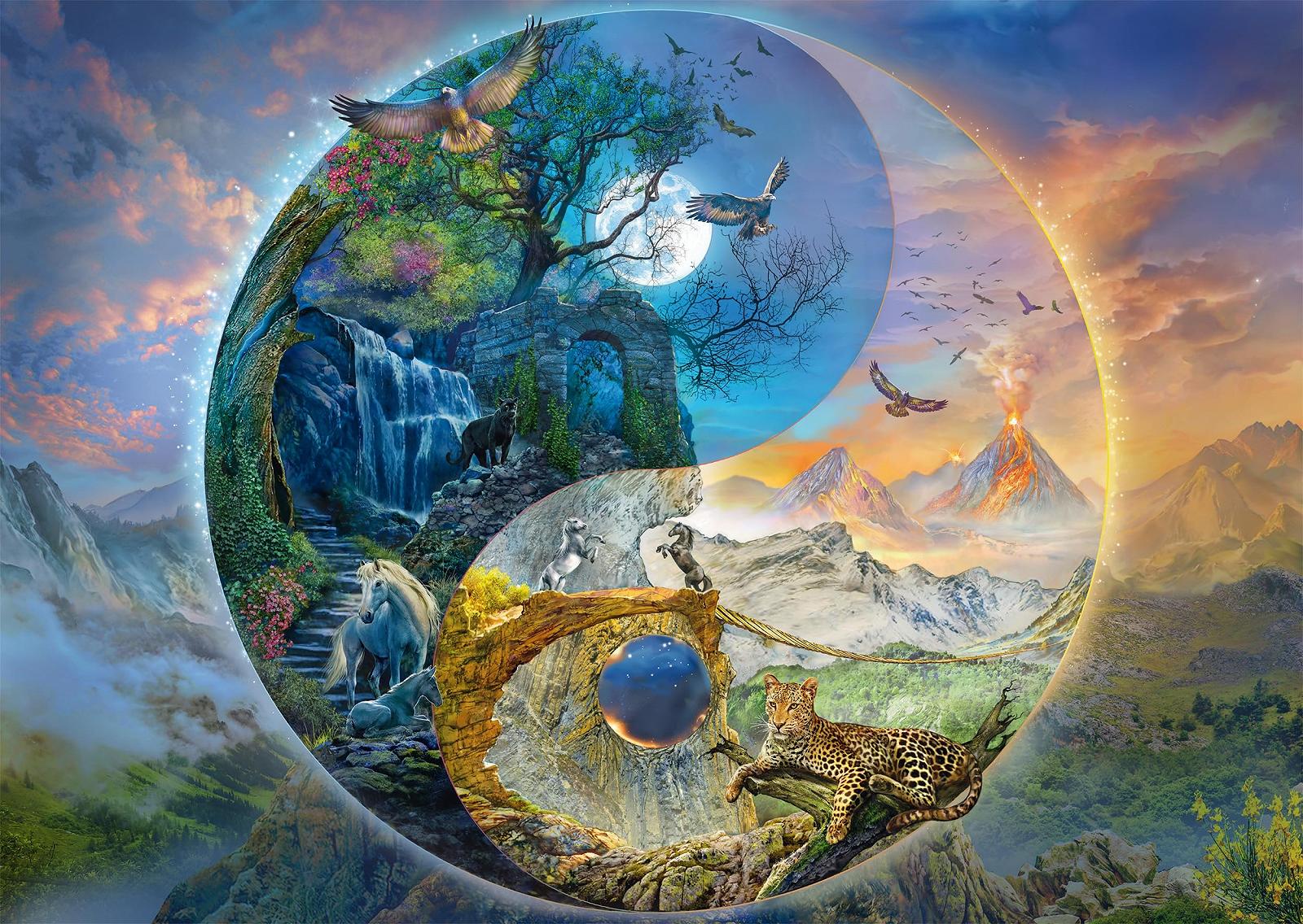 Пазл Schmidt Spiele Silvia Christoph Yin & Yang Mountain World 58596 1000 элементов, фото №1