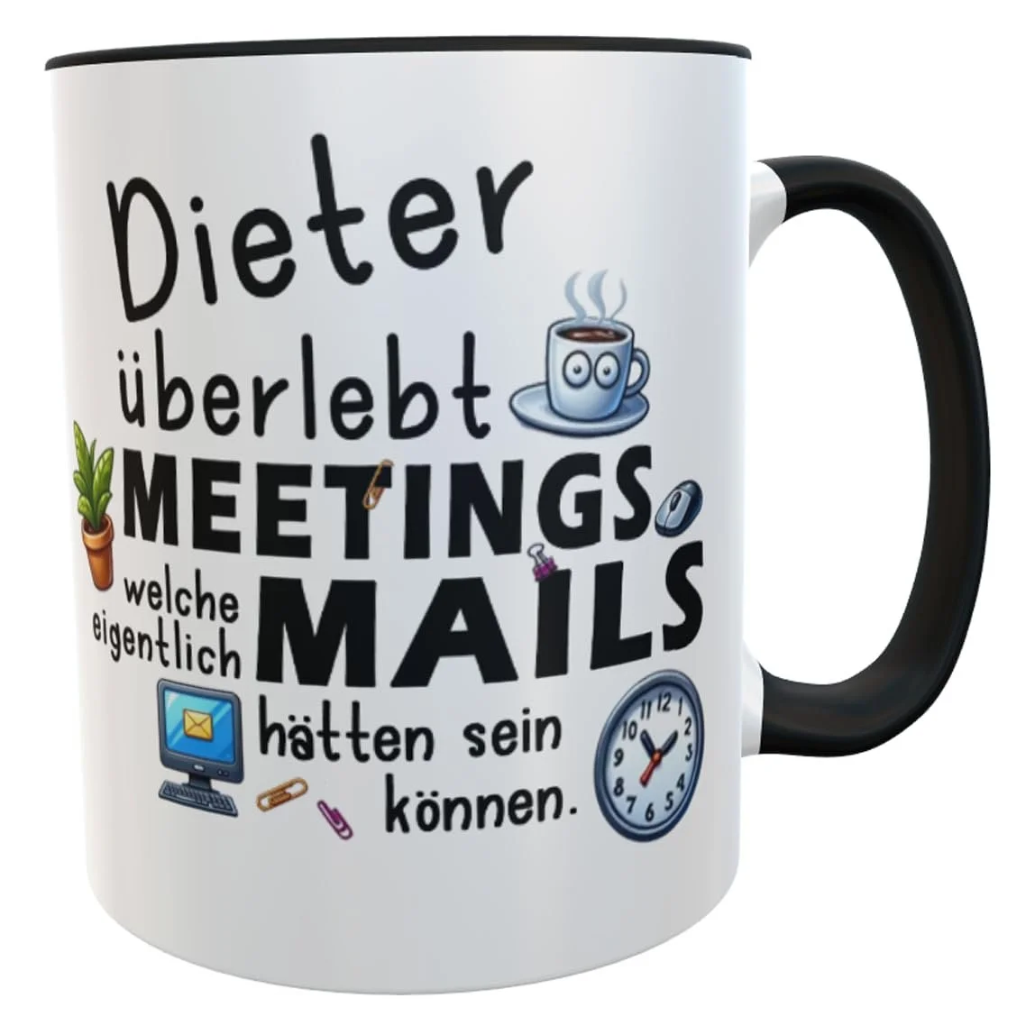 Керамічна Кружка Office 'Meeting Mails' з Гумором, фото №1