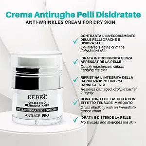 Крем для обличчя Rebel Antiage Pro Ultra Moisturising Anti-Wrinkle з гіалуроновою кислотою та пептидами SPF 20 30 мл synthetic.ua - Фото 1