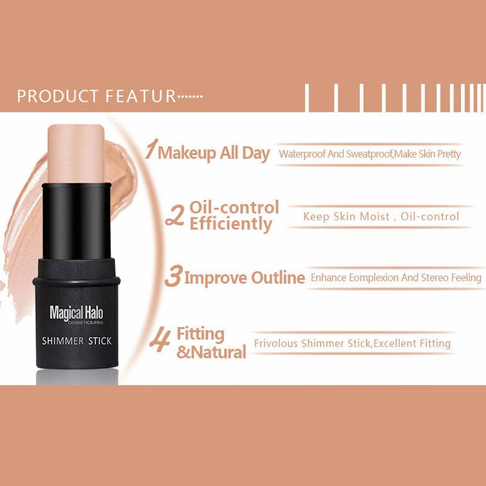 Консилер Хайлайтер-олівець професійний Бронзер не жирний Foundation Бронзер Shaping Stick Wobblo, фото №6