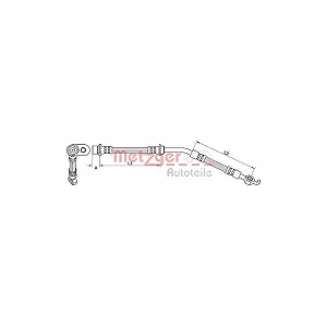 Гальмівний шланг METZGER 4110786 для TOYOTA, передній міст справа - Фото 1