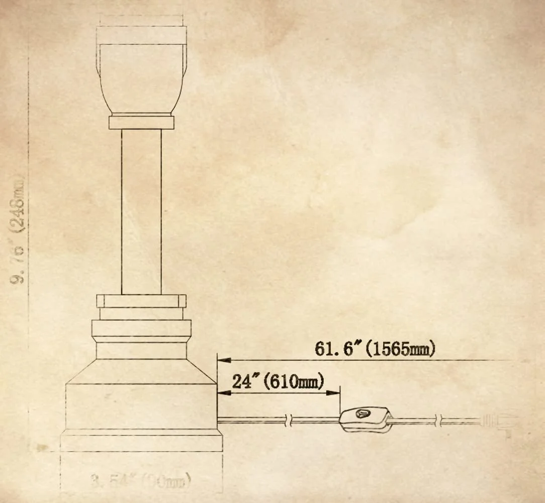 Настільна лампа Стімпанк Водопровідна труба Індустріальна E27 Бронзова, фото №7