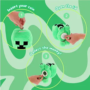 Скарбничка Minecraft Creeper Плюшева synthetic.ua - Фото 1