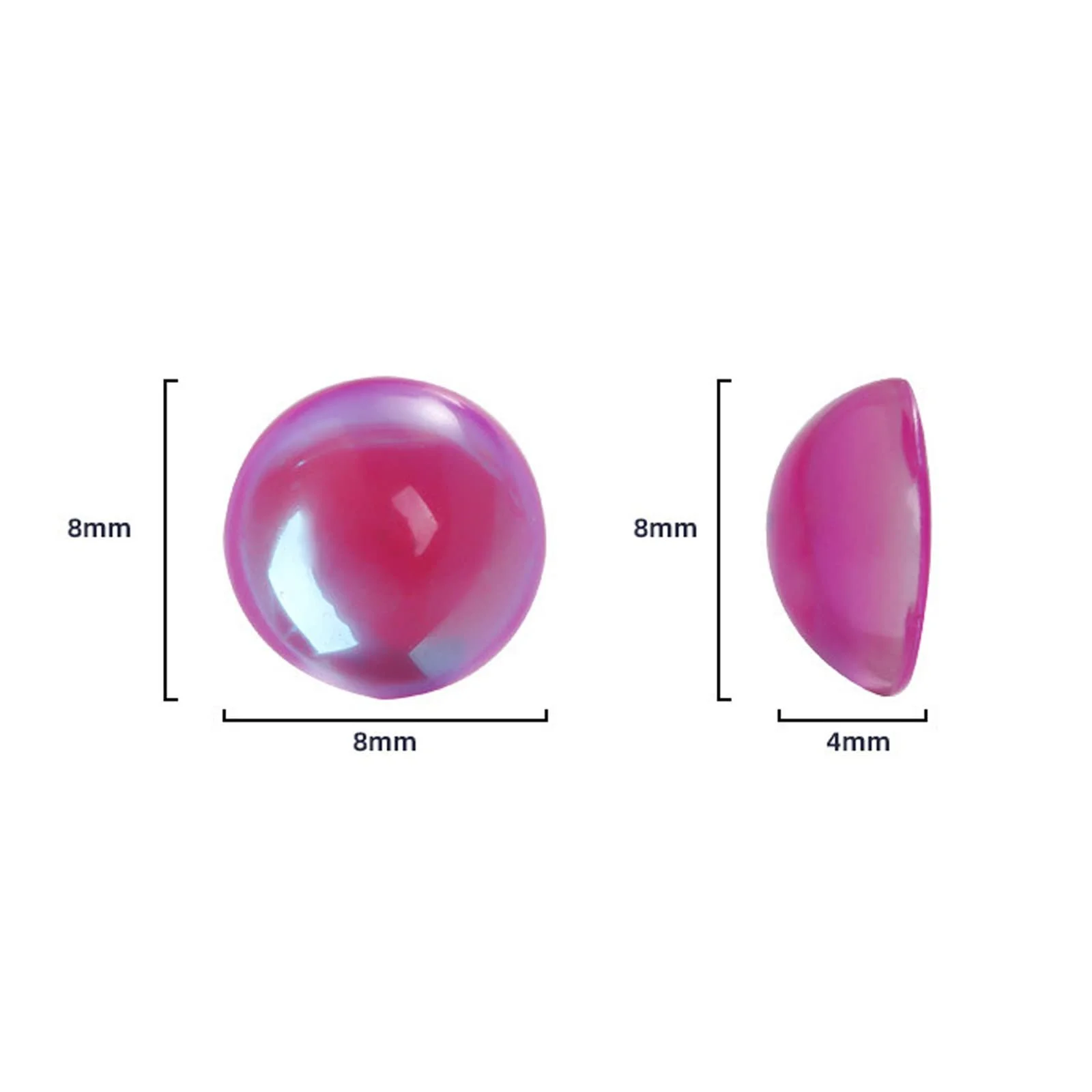 Стразы Круглые Без бренда Простые Однотонные 50шт Случайный Цвет, фото №2