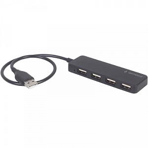 Концентратор Gembird USB 2.0 4 ports black (UHB-U2P4-06) - Фото 1
