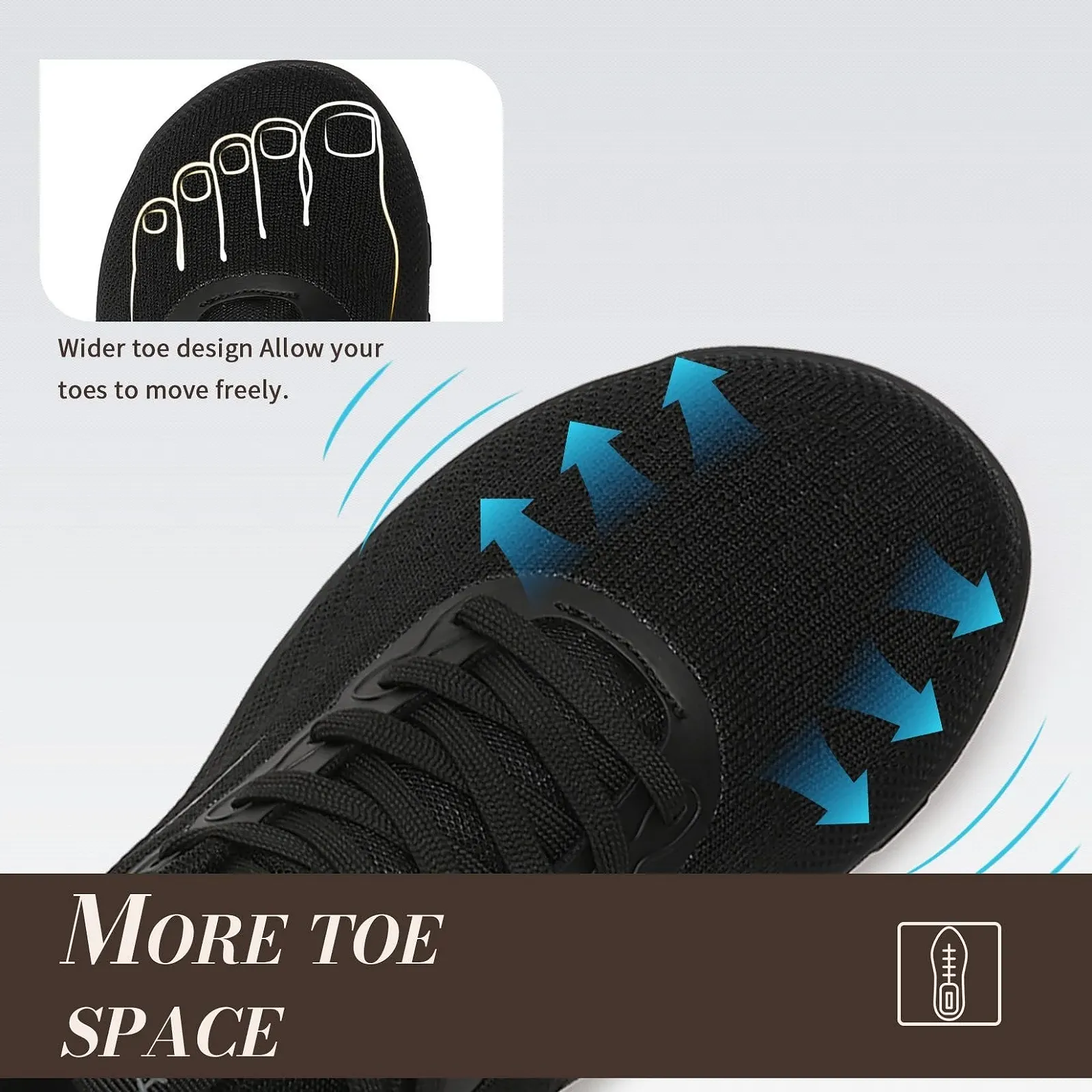 Кросівки ASHION Мінімалістичні для бігу по бездоріжжю з широким носком Чоловічі Фітнес Кросівки, фото №3