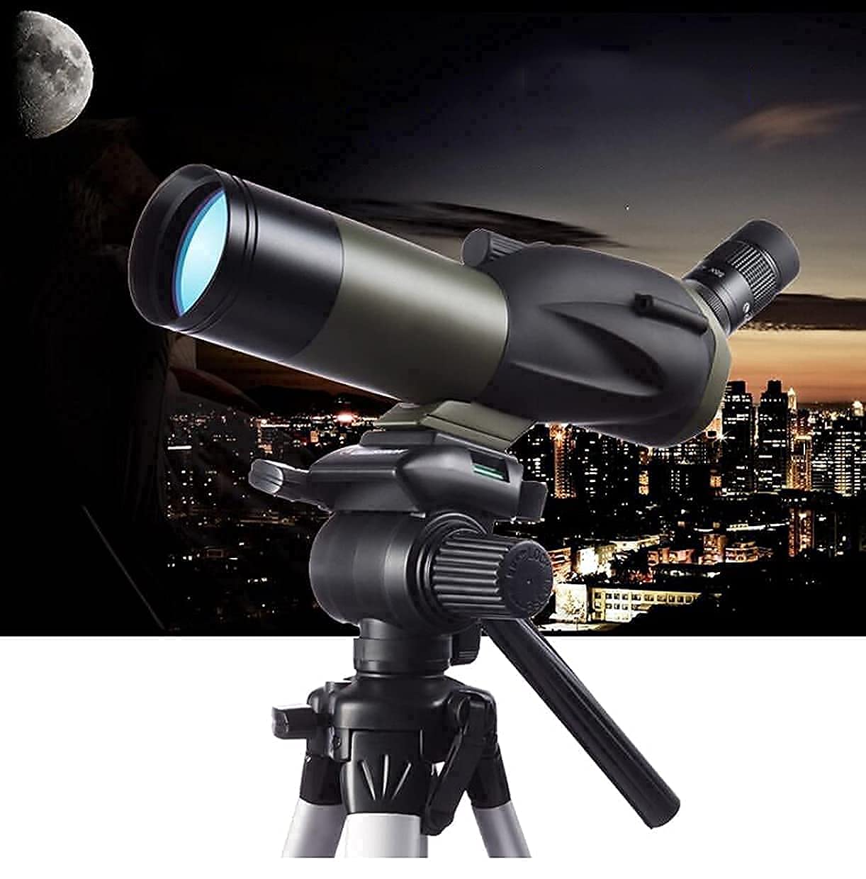 Телескоп Super-Telezoom 22-66X100 Монокуляр Телескоп Bak4 Призма Водонепроницаемый Зеленый, фото №3
